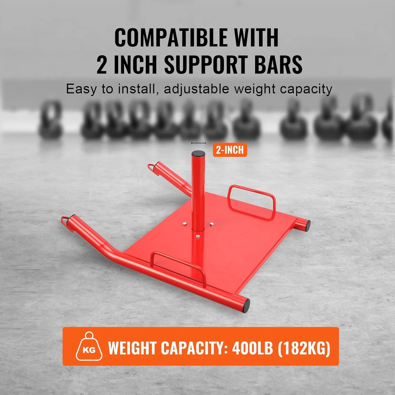 VEVOR Weight Training Pull Sled, Fitness Strength Speed Training Sled, Steel Power Sled Workout Equipment for Athletic Exercise and Speed Improvement