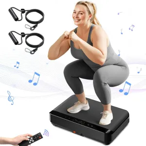 Vibration Plate Exercise Machine | with Bluetooth for Lymphatic Drainage | 400lbs Capacity with 9 Preset Modes & 99 Speed | Home Gym Equipment for Whole Body Vibrating Workout | Weight Loss & Toning