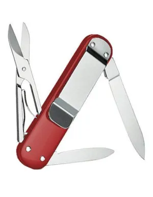 Victorinox Swiss Army Money Clip Pocket Knife - Red Alox&#44; Smooth - 5 Tools