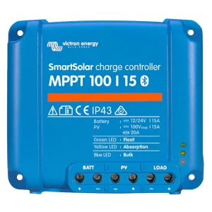 Victron 100/15 SmartSolar MPPT Charge Controller/Regulator (15A) - High Quality