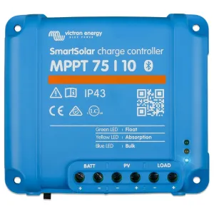Victron 75/10 SmartSolar MPPT Charge Controller/Regulator (10A) - Compact and Ef