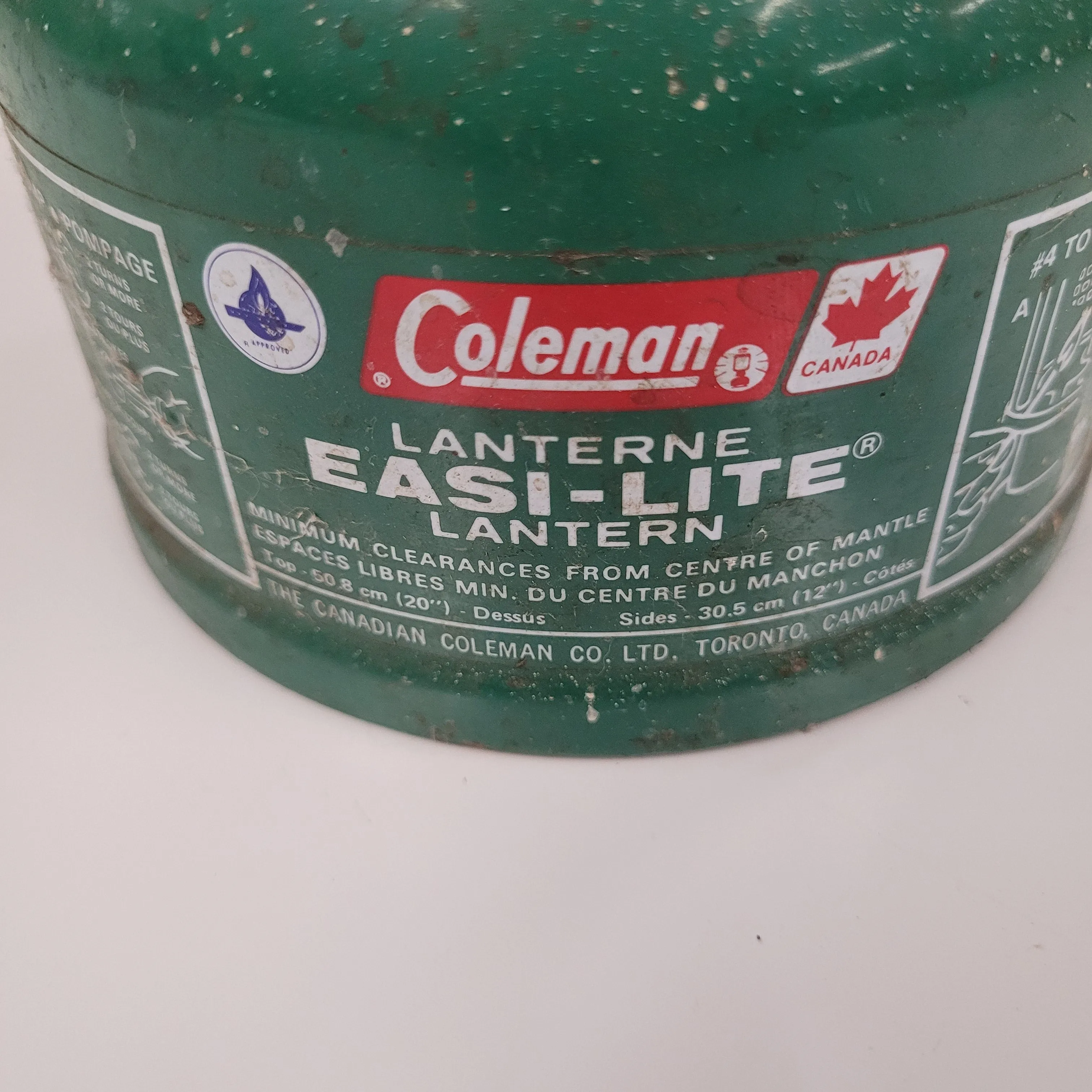 Vintage Green Coleman Easi-Lite Lantern Model 321C With Coleman Globe