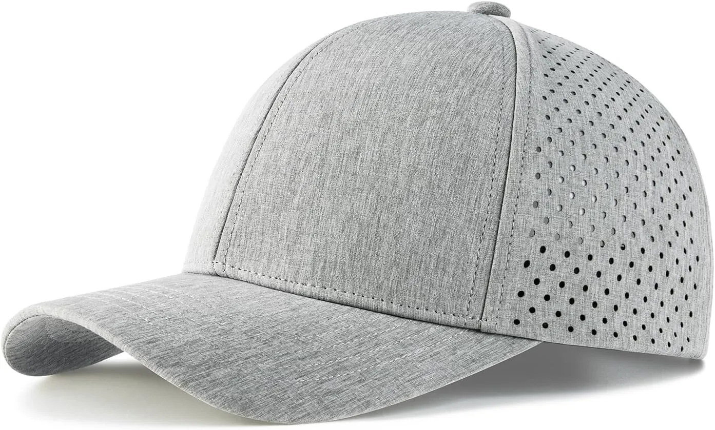 VOBOOM Men Snapback Trucker Hat, Baseball Cap for Breathable Side Laser Cut Holes