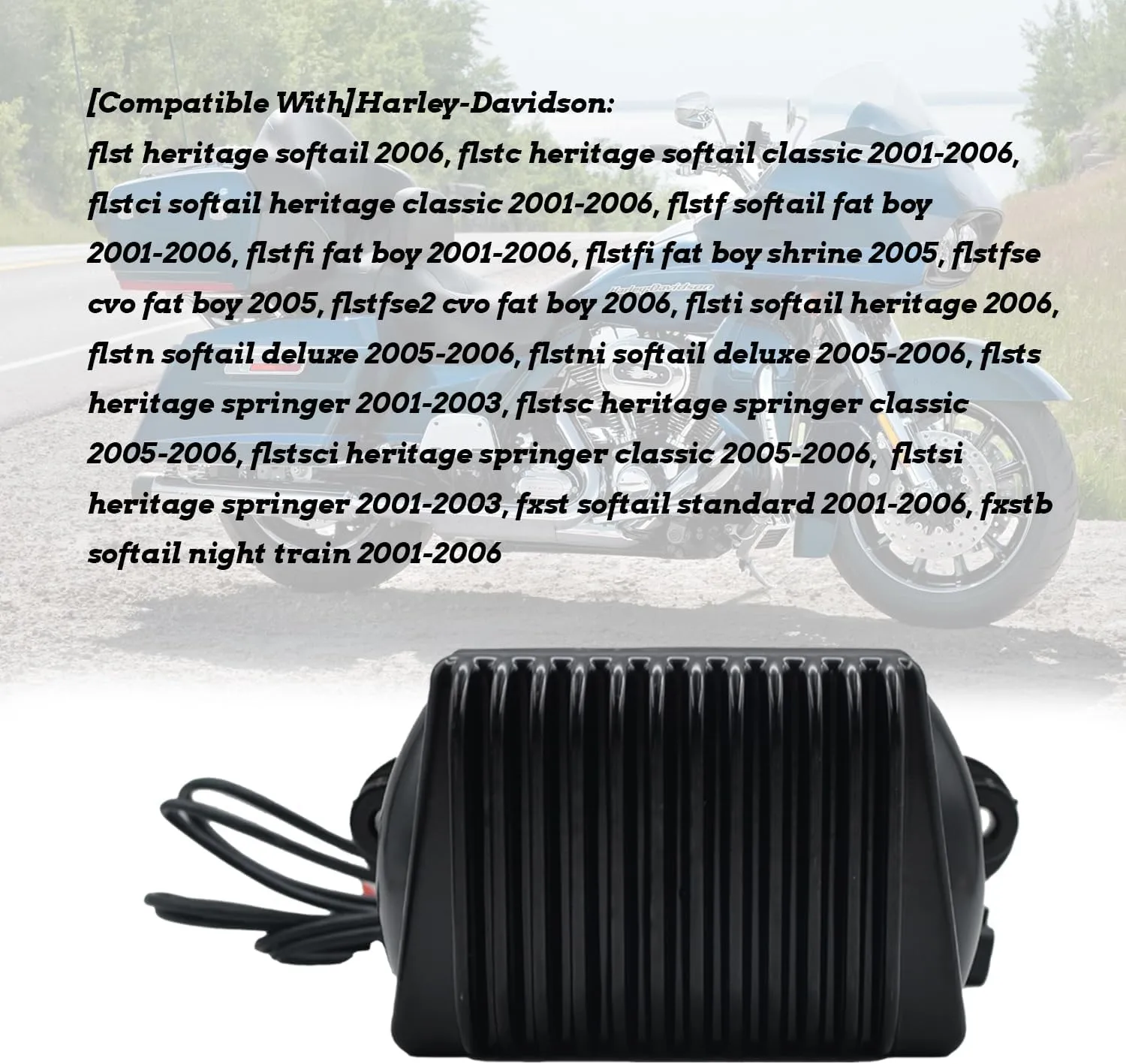 Voltage Regulator Rectifier Compatible with Harley Davidson Road Glide Road King Electra Glide Ultra Classic 1997-2001 74505-97 7450597