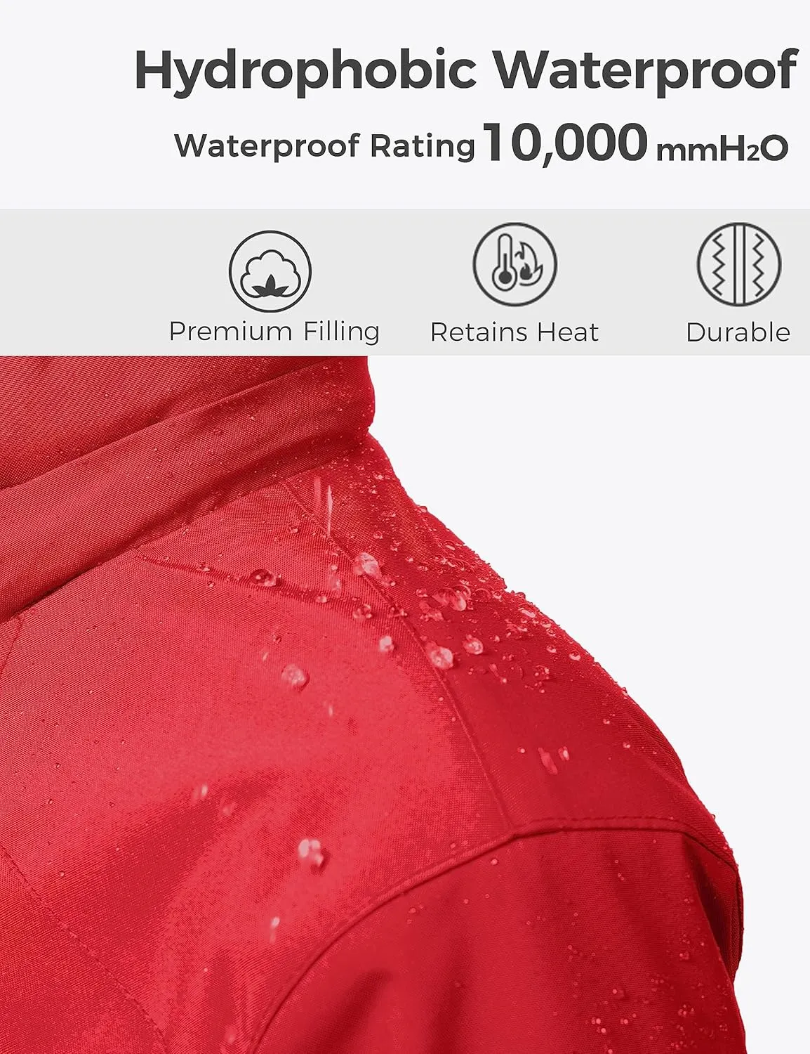 wantdo Boy's Ski Jacket Waterproof 3 in 1 Snow Coat Warm Fleece Winter Coat