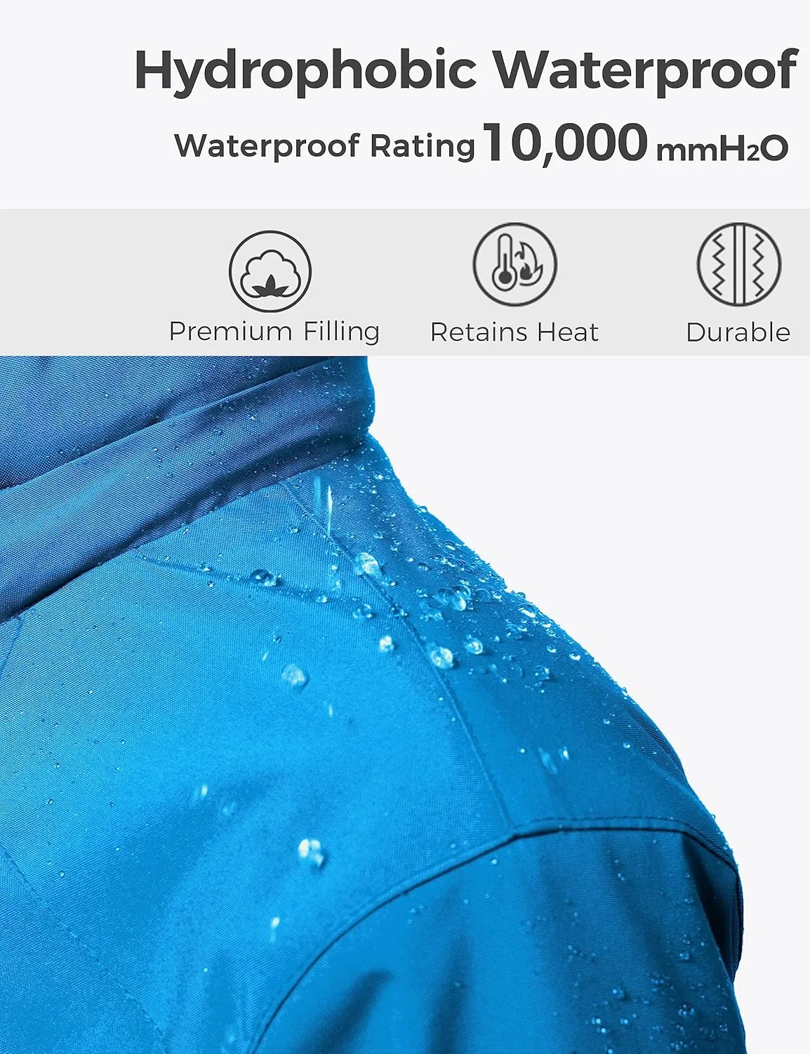 wantdo Boy's Ski Jacket Waterproof 3 in 1 Snow Coat Warm Fleece Winter Coat