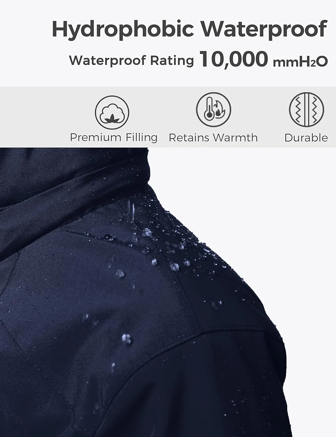 wantdo Boy's Ski Jacket Waterproof 3 in 1 Snow Coat Warm Fleece Winter Coat