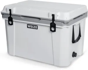 WEIZE Ultra-Light 55 Quart Hard Cooler Insulated Portable Ice Chest Box with Bottle Opener, Keeps Cold up to 8 Days for Beach, Drink, Beverage, Camping, Picnic, Fishing, Boat, Barbecue