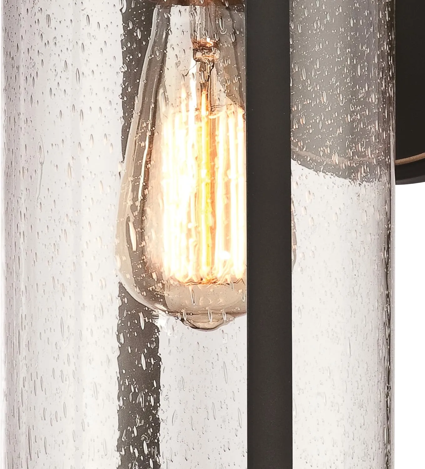 Westinghouse 6339300 Grandview One-Light Outdoor Wall Fixture, Oil Rubbed Bronze Finish with Highlights and Clear Seeded Glass, Black