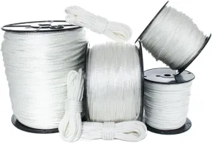White Solid Braid Nylon Rope (1/8 Inch, 100 Feet) - Anchor, Tow-Lines, Boating, Mooring, Camping, Pulleys, Blocks, DIY Projects, Outdoors