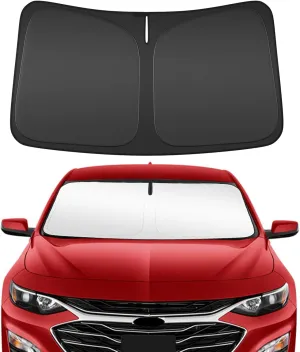 Windshield Sun Shade for 2016-2025 Che-vrolet/Chevy Malibu Compatible Accessories Foldable Design Sunblocker Protects from Sun Rays & Heat Damage
