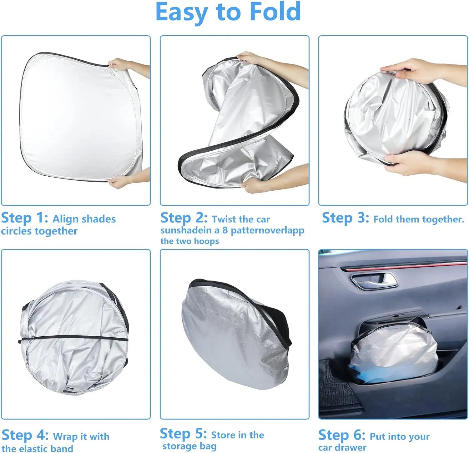 Windshield Sun Shade for Ford Explorer Window Sunshade 2020 2021 2022 2023 2024 2025 Accessories Sunshade Windshield Cover - 4 Layers Front Window Shade Sun Visor Blocks UV Keep Car Cooler