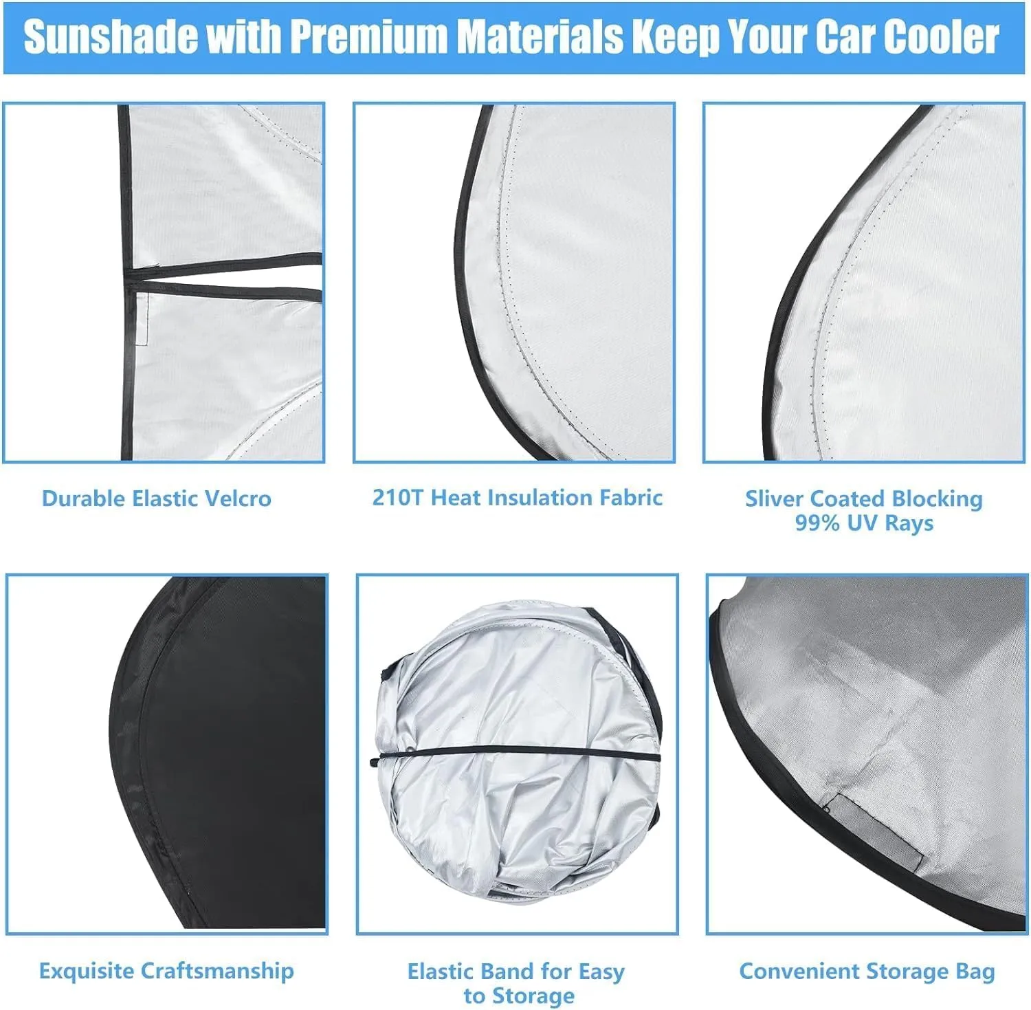 Windshield Sun Shade for Ford Explorer Window Sunshade 2020 2021 2022 2023 2024 2025 Accessories Sunshade Windshield Cover - 4 Layers Front Window Shade Sun Visor Blocks UV Keep Car Cooler