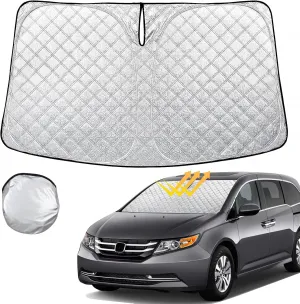 Windshield Sun Shade for Honda Odyssey 2011-2017 Thicken 4-Layer Foldable Front Window Sunshade Cover Sun Visor Protector Block UV Rays