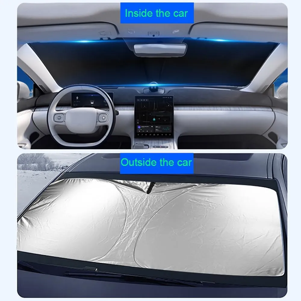 Windshield Sun Shade for Mitsubishi Eclipse Cross 2018 2019 2020 2021 2022 2023, Car Front Window Covers Sun Visor Protector, Foldable Blocks Sun Rays Sunshade, Easy Installation