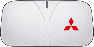 Windshield Sun Shade for Mitsubishi Eclipse Cross Lancer Fortis Soveran, Car Front Window Covers Sun Visor Protector, Foldable Blocks Sun Rays Sunshade, Easy Installation