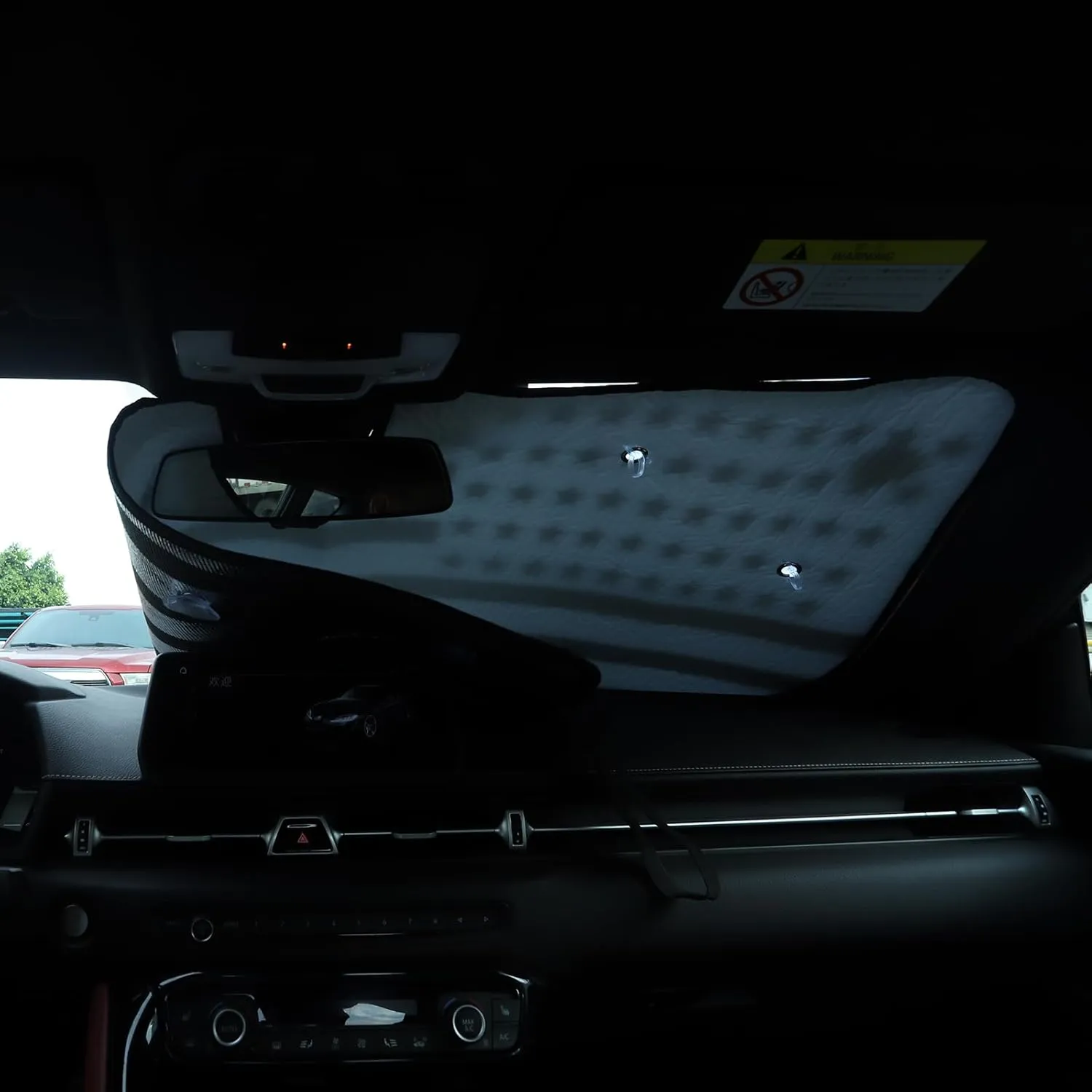 Windshield Sunshade for Toyota Supra J29 2019-2025 Accessories Front Window Sun Shade Foldable Reflective Sun Visor Custom Sunscreen UV Blocker Privacy Protector HeatShield (Black)