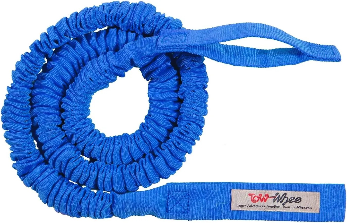 Winter/All-Season Connect Strap Bike Bungee Tow Rope for Bikes, E-Bikes,Skiing | MTB & Cycling Stretch Pull Strap - Made in The USA