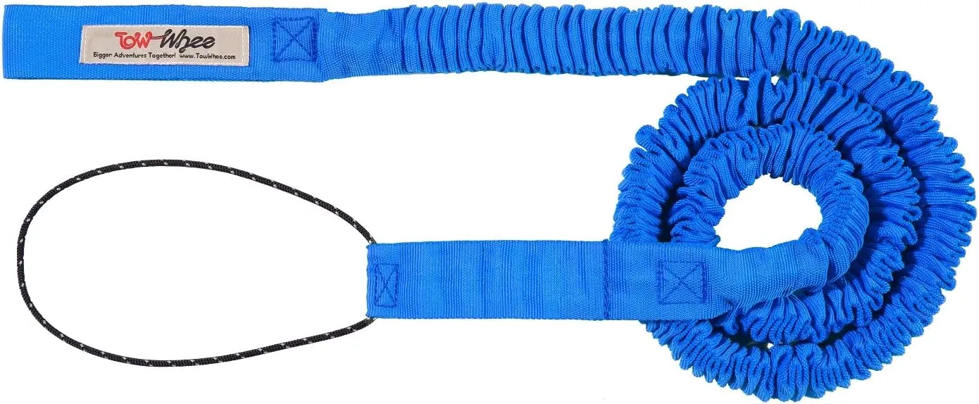 Winter/All-Season Connect Strap Bike Bungee Tow Rope for Bikes, E-Bikes,Skiing | MTB & Cycling Stretch Pull Strap - Made in The USA