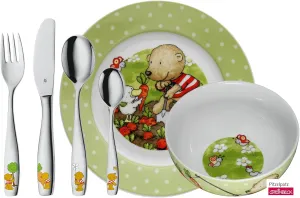 WMF Pitzelpatz Cromargan Children's Crockery Set, Multi-Colour, 6-Piece
