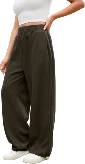 Women Baggy Sweatpants Casual Wide Leg Drawstring Athletic Fit Joggers Lounge Pants Trousers with Pockets