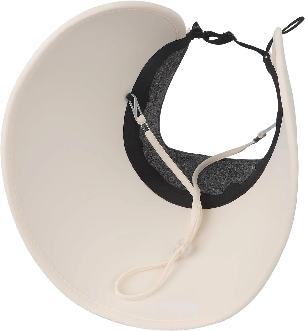 Women Foldable Sun Visor Hat Wide Brim UPF 50  UV Protection Hats Adjustable Floppy Topless Beach Cap