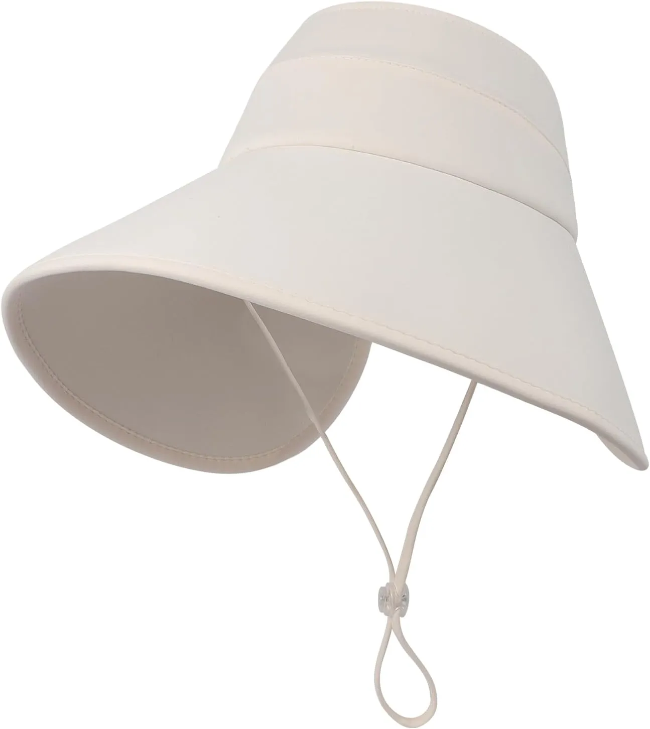 Women Foldable Sun Visor Hat Wide Brim UPF 50  UV Protection Hats Adjustable Floppy Topless Beach Cap