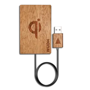 Wooden Credit Card Qi Wireless Fast Charger