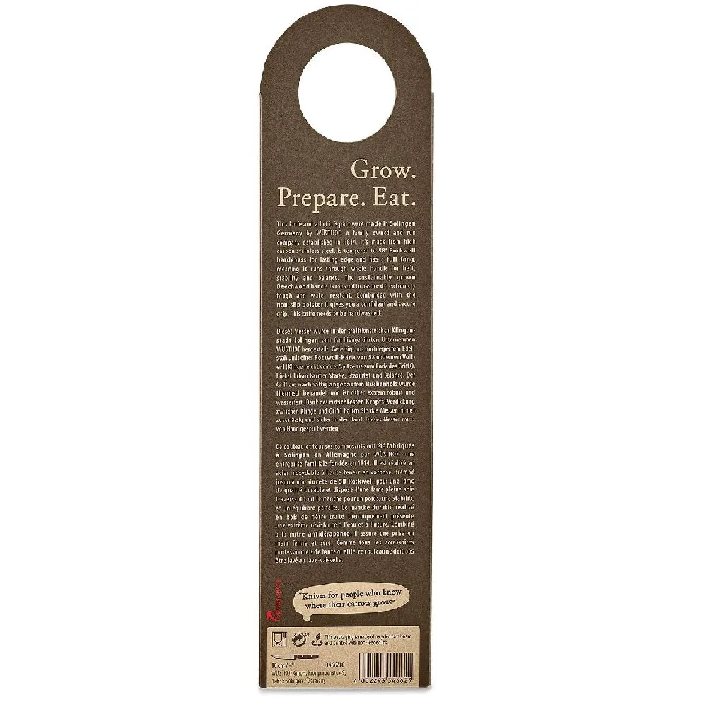 Wusthof Urban Farmer 4" Paring Knife with Heat Treated Beech Handle
