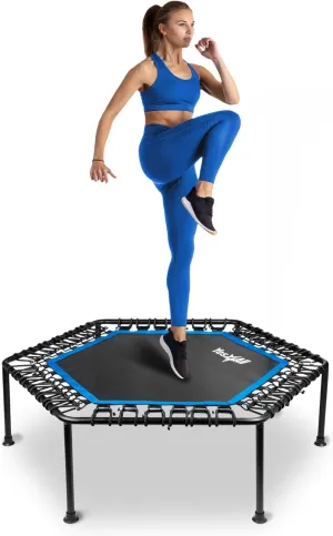 Yes4All Rebounder Trampoline for Adults, 48-Inch, 350 LBS Stable & Silent Exercise Trampoline for Rebounding, Jumping Cardio