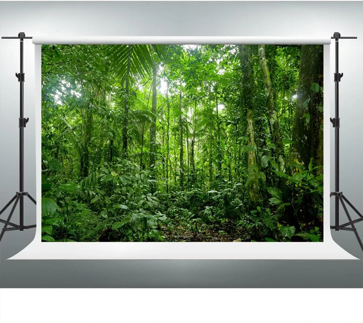 YongFoto 9x6ft Jungle Forest Trees Backdrops for Photography Summer Woods Wonderland Trees Plant Spring Nature Landscape Photography Background Picnic Camping Girl Boy Scouts Adventure Photo Studio