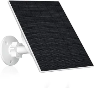 Zivif 10W Solar Panel Charger, USB C Solar Panel for Security Camera, USB Solar Panel for Camera, with USB-C & Micro USB Port, 360° Adjustable Bracket