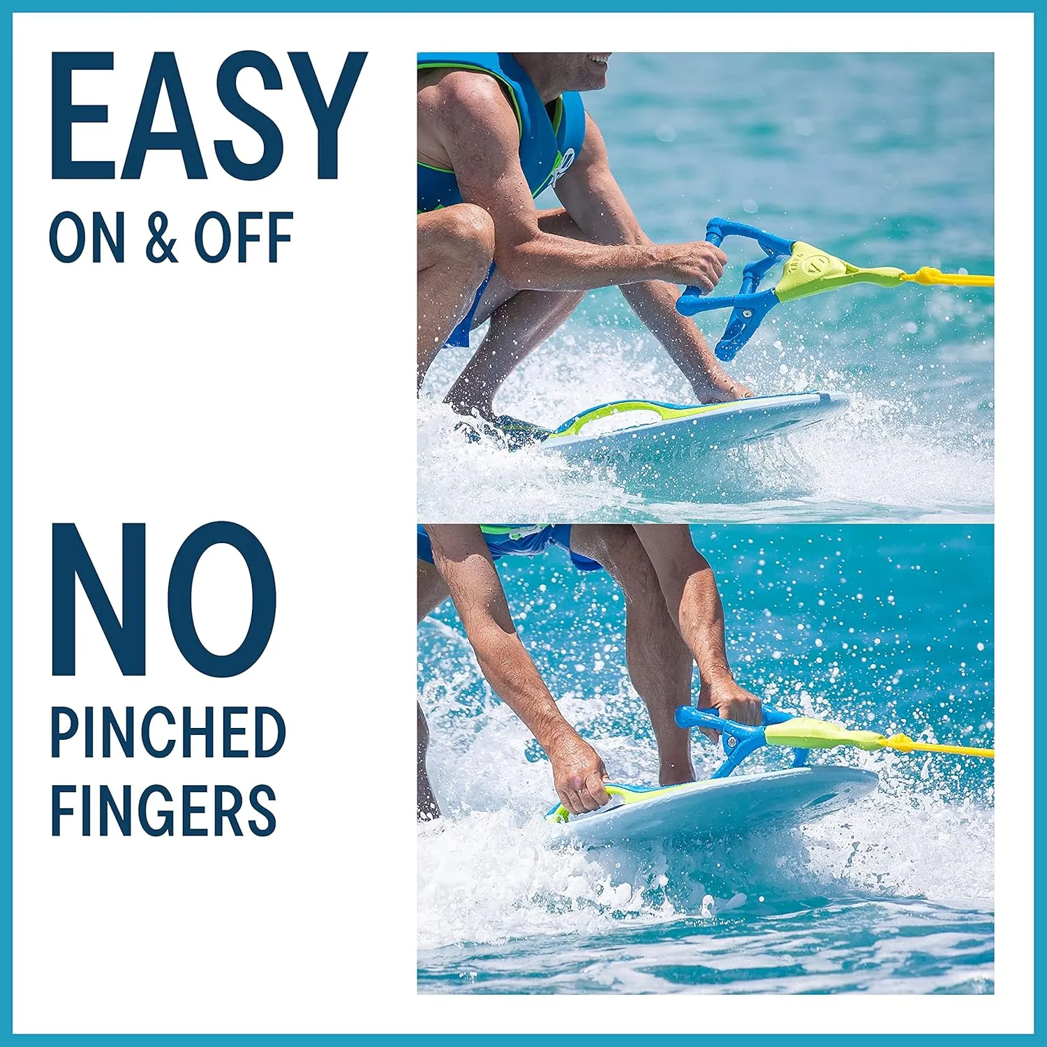 ZUP DoubleZUP Soft Float Tow Handle with 9" Double Handle Design and 60' Low-Stretch Tow Rope Mainline for Wakeboards, Kneeboards, Water Skiing, and Water Sports Activities