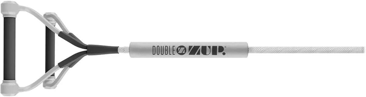 ZUP DoubleZUP Soft Float Tow Handle with 9" Double Handle Design and 60' Low-Stretch Tow Rope Mainline for Wakeboards, Kneeboards, Water Skiing, and Water Sports Activities